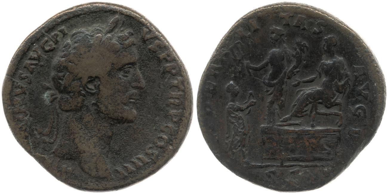 RIC III Antoninus Pius 775, аверс, bm