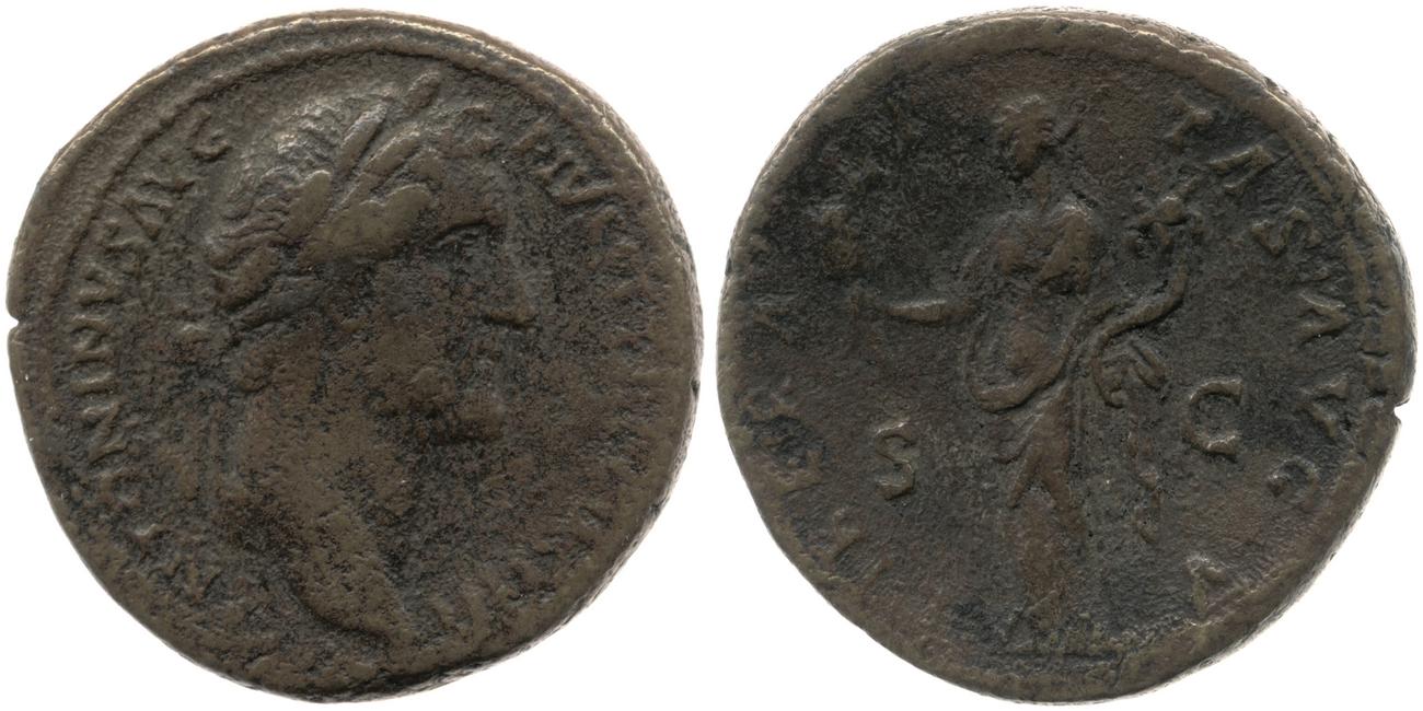RIC III Antoninus Pius 776, аверс, bm