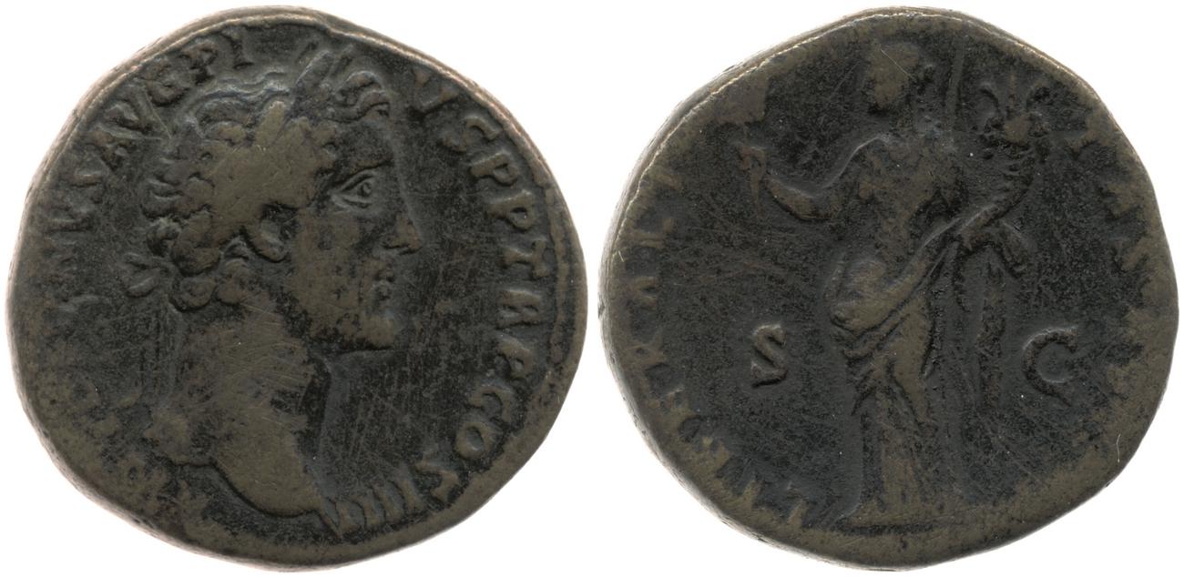 RIC III Antoninus Pius 776, аверс, bm