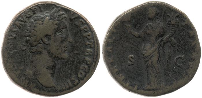 RIC III Antoninus Pius 776, реверс, bm