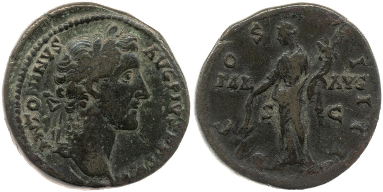 RIC III Antoninus Pius 777, аверс, bm