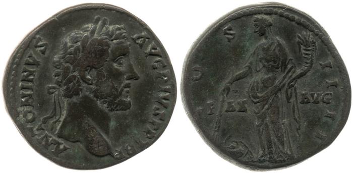 RIC III Antoninus Pius 777, реверс, bm