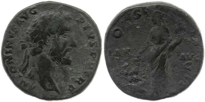 RIC III Antoninus Pius 777, реверс, bm