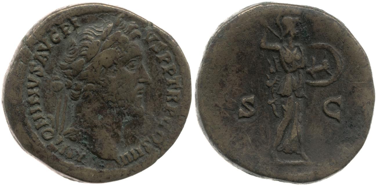 RIC III Antoninus Pius 779, аверс, bm