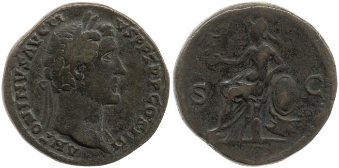 RIC III Antoninus Pius 780, реверс, bm