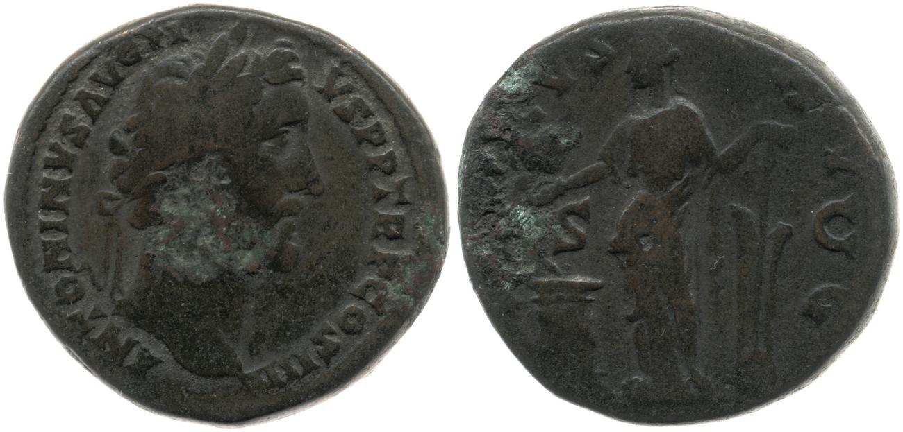 RIC III Antoninus Pius 784, аверс, bm