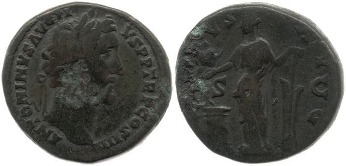 RIC III Antoninus Pius 784, реверс, bm