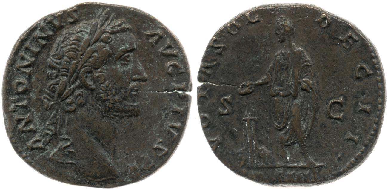 RIC III Antoninus Pius 792, аверс, bm