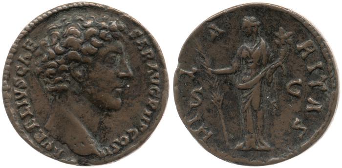 RIC III Antoninus Pius 1260, реверс, bm