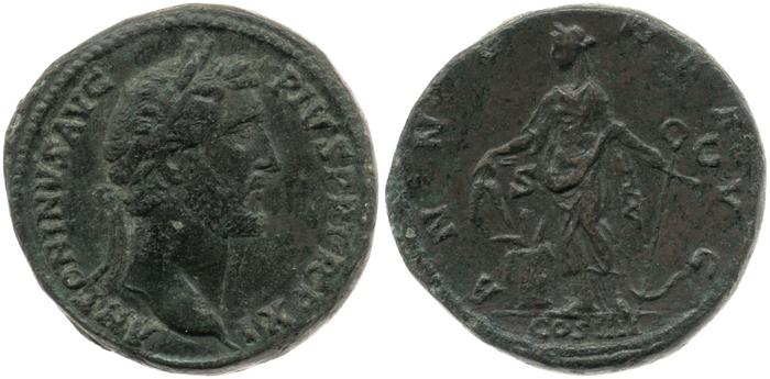 RIC III Antoninus Pius 840, реверс, bm