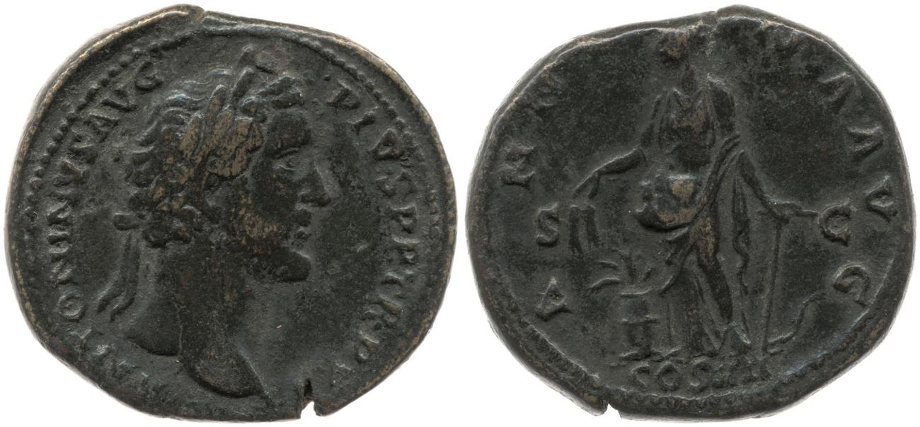 RIC III Antoninus Pius 840, аверс, bm