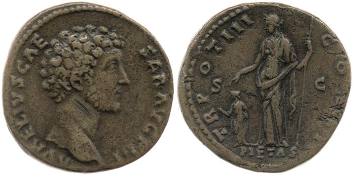 RIC III Antoninus Pius 1281A, реверс, bm