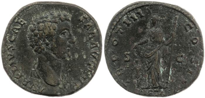 RIC III Antoninus Pius 1281A, реверс, bm