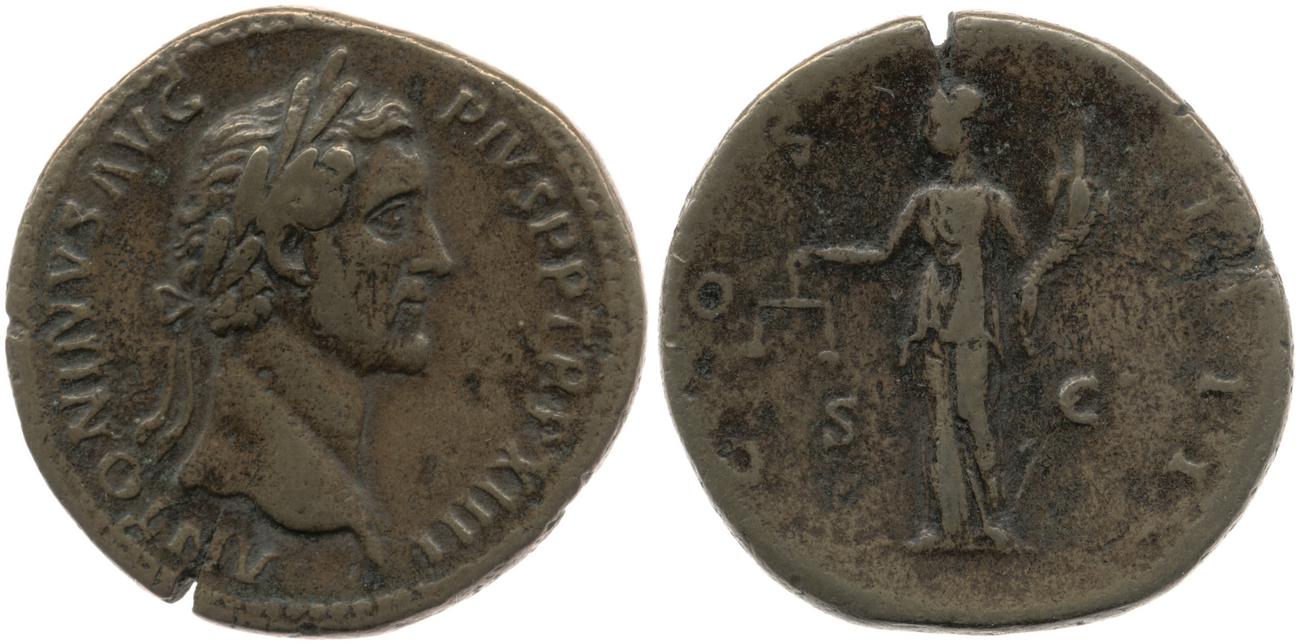 RIC III Antoninus Pius 866, аверс, bm