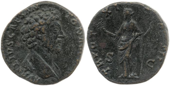 RIC III Antoninus Pius 1337A, реверс, bm