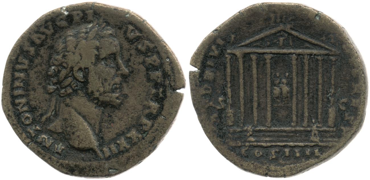 RIC III Antoninus Pius 998, аверс, bm