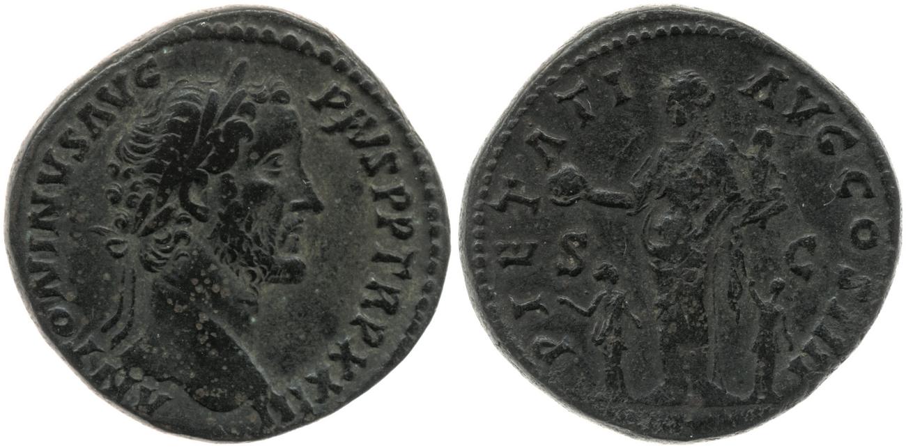 RIC III Antoninus Pius 1031, аверс, bm