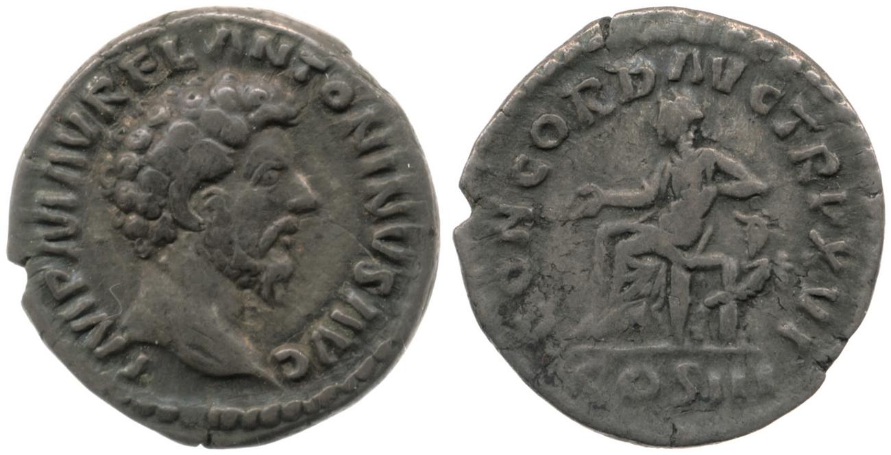 RIC III Marcus Aurelius 35, аверс, bm