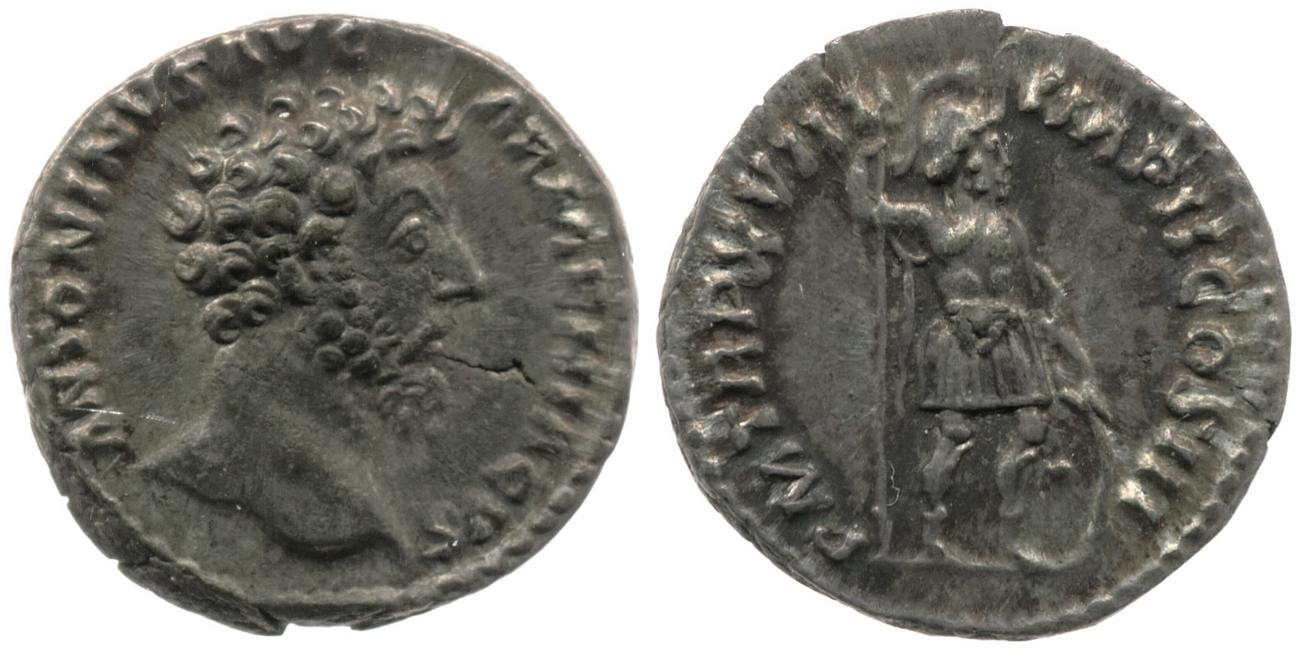 RIC III Marcus Aurelius 91, аверс, bm