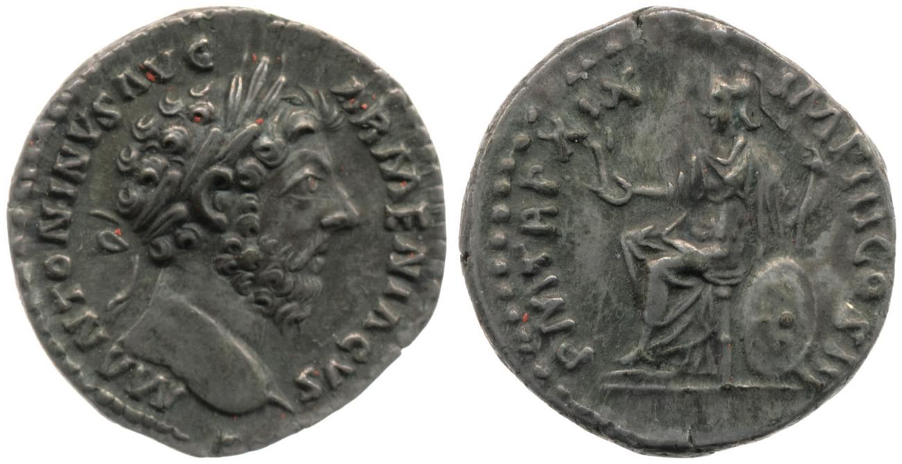 RIC III Marcus Aurelius 138, аверс, bm