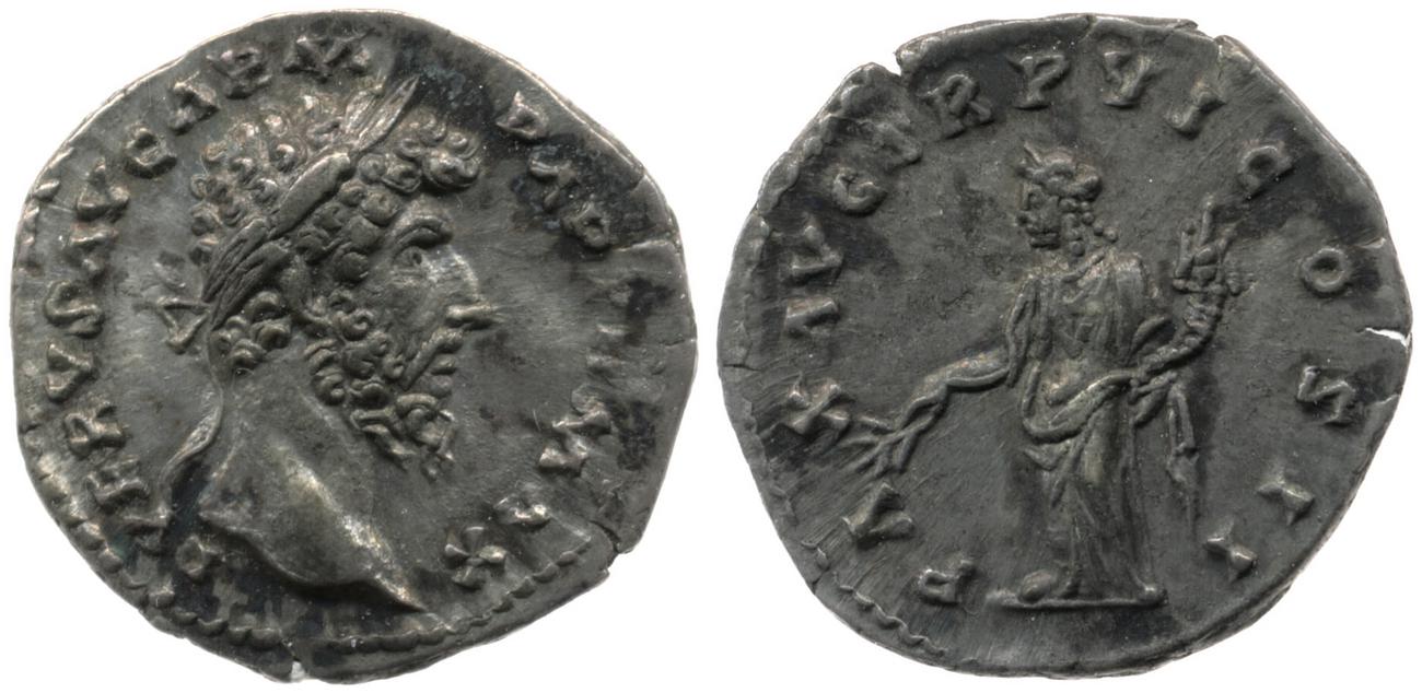 аверс RIC III Marcus Aurelius 555