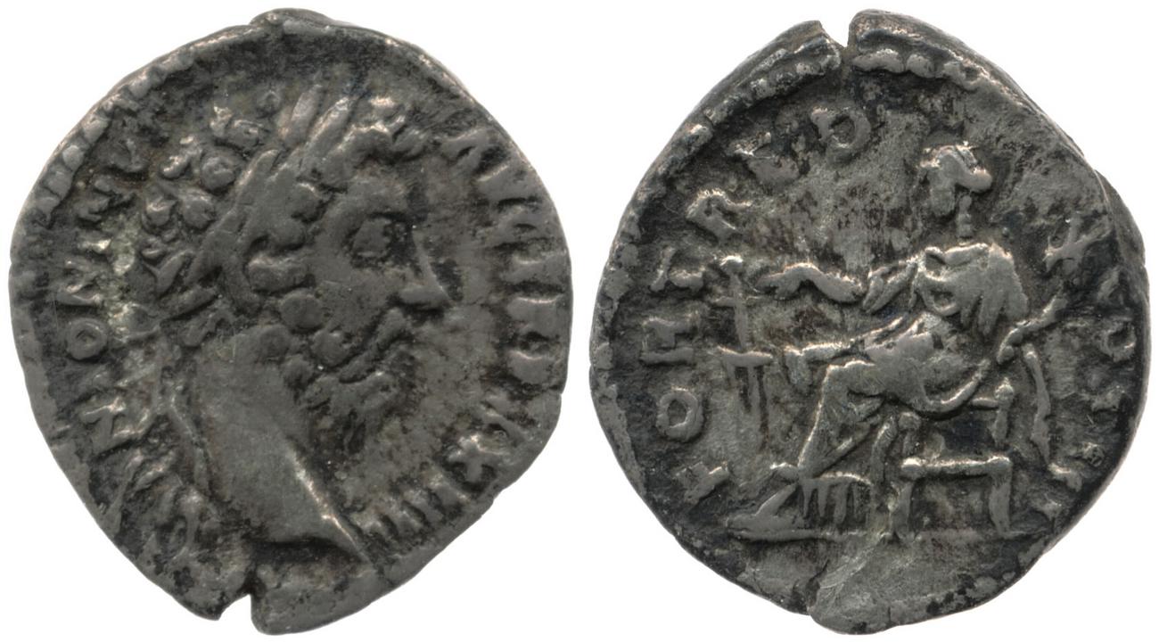 RIC III Marcus Aurelius 220, аверс, bm