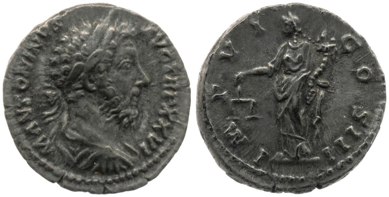 RIC III Marcus Aurelius 253, аверс, bm