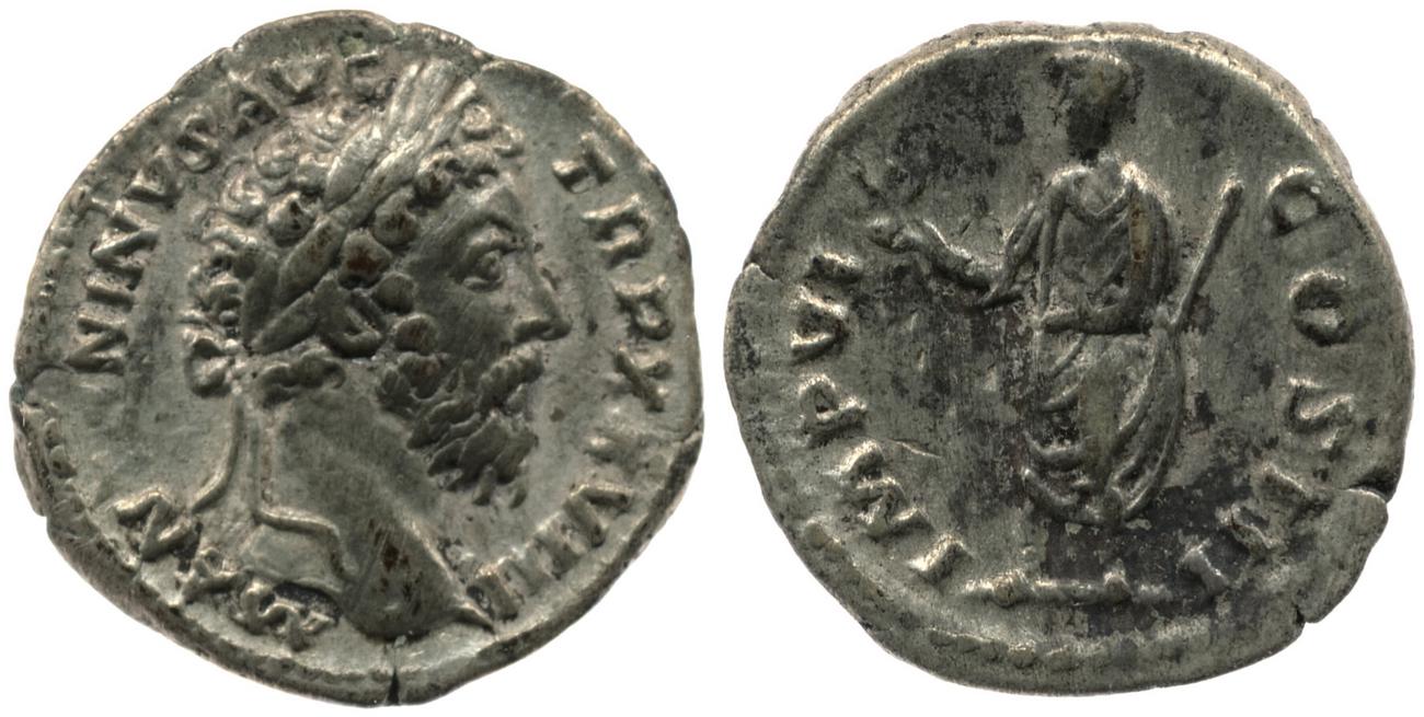 RIC III Marcus Aurelius 296, аверс, bm
