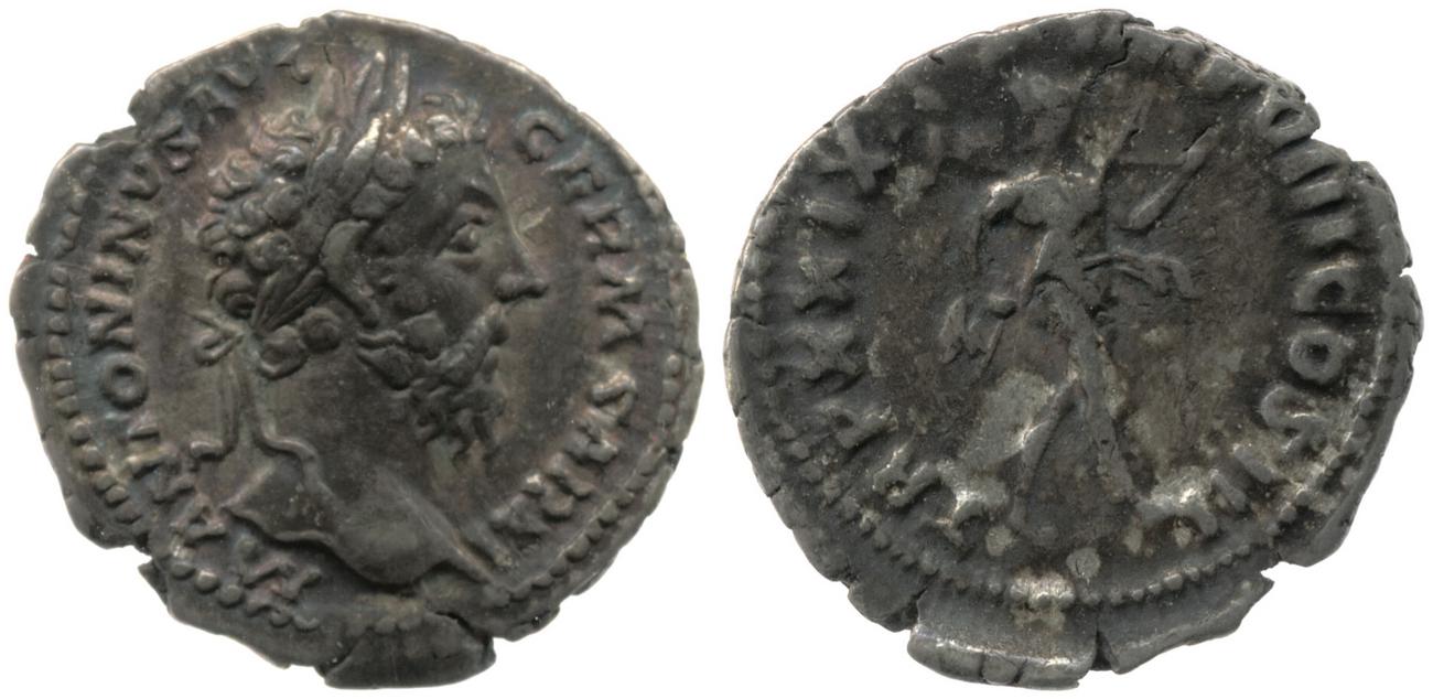 аверс RIC III Marcus Aurelius 326