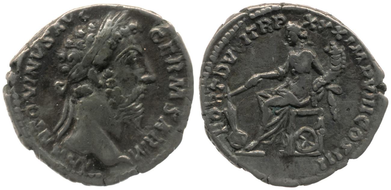 аверс RIC III Marcus Aurelius 343