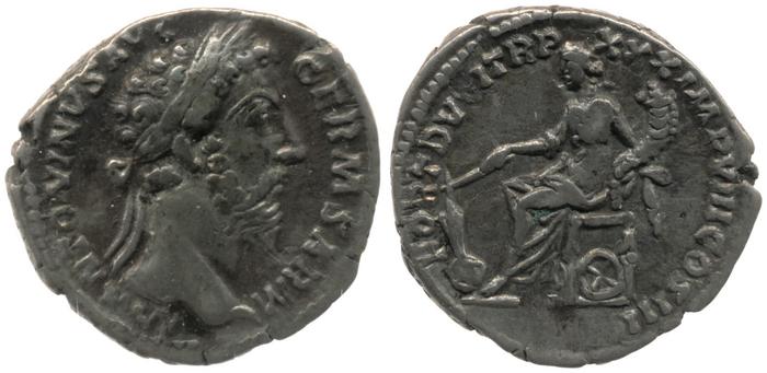 реверс RIC III Marcus Aurelius 343