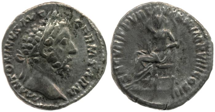 реверс RIC III Marcus Aurelius 348