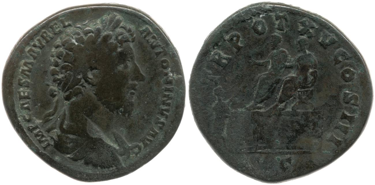 аверс RIC III Marcus Aurelius 821