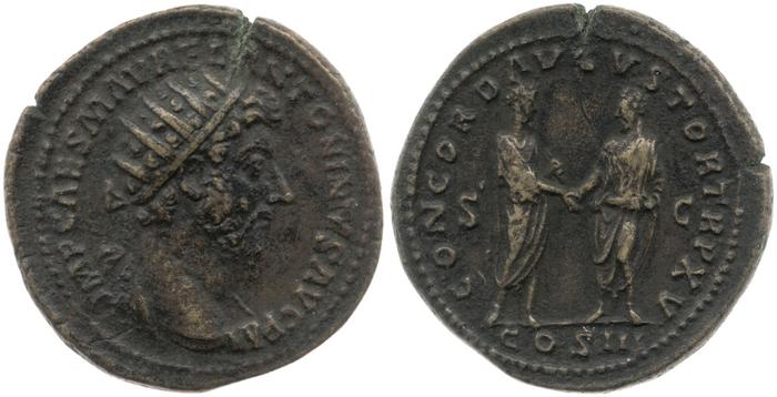 реверс RIC III Marcus Aurelius 799