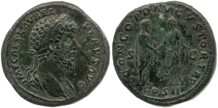 RIC III Marcus Aurelius 1284, реверс, bm