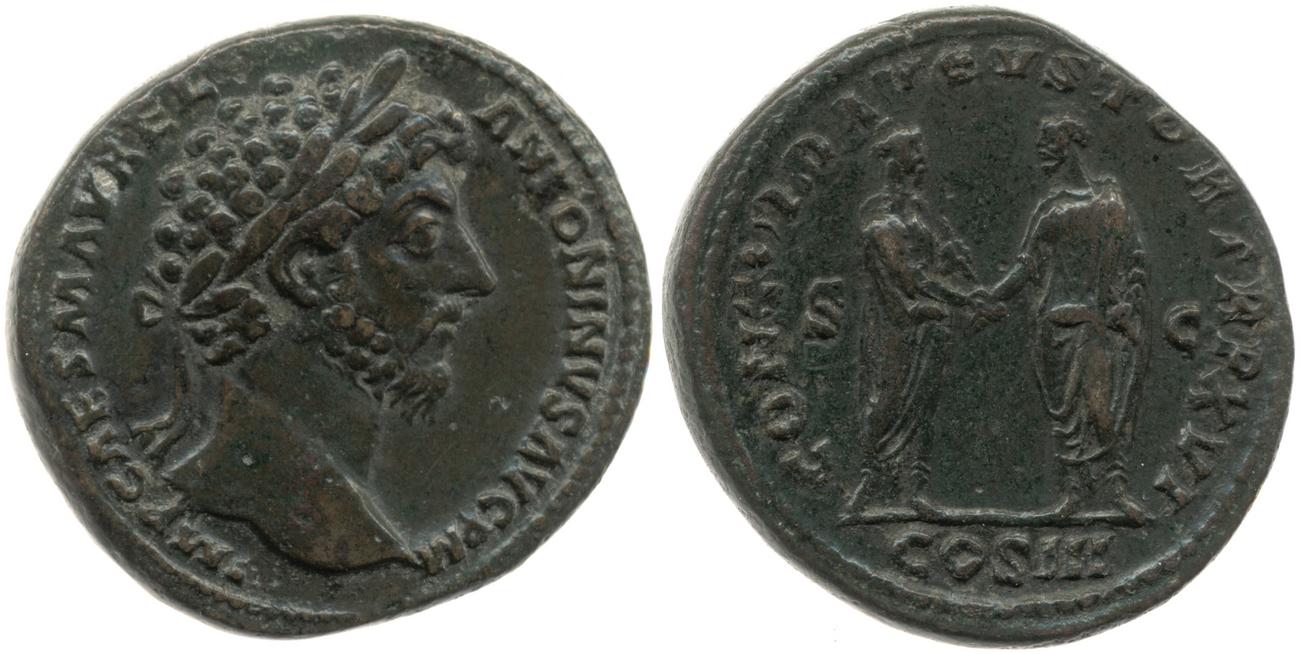 аверс RIC III Marcus Aurelius 826