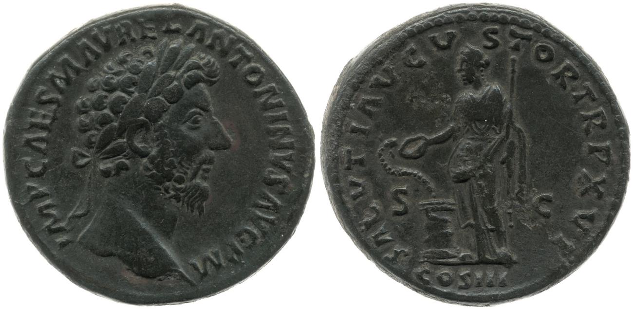 аверс RIC III Marcus Aurelius 836