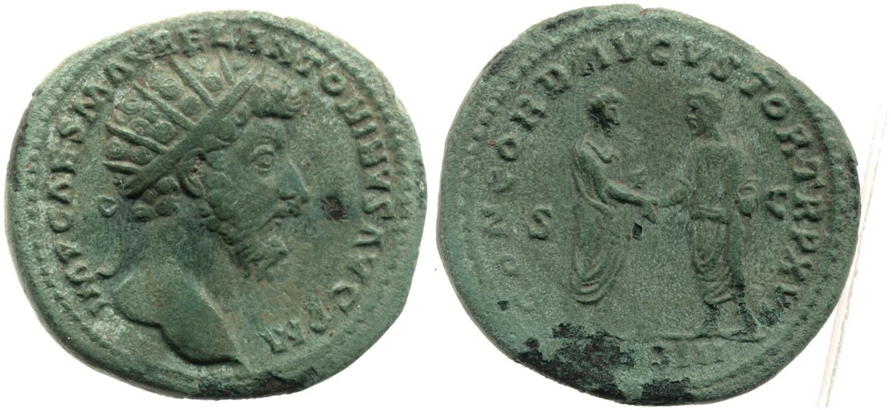 RIC III Marcus Aurelius 828, аверс, bm