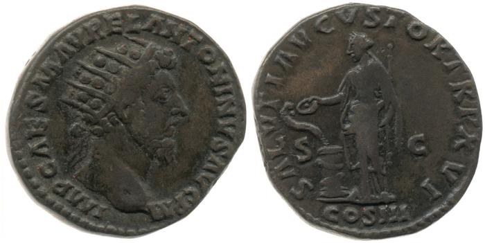 реверс RIC III Marcus Aurelius 839