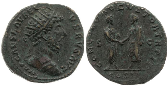 RIC III Marcus Aurelius 1313, реверс, bm