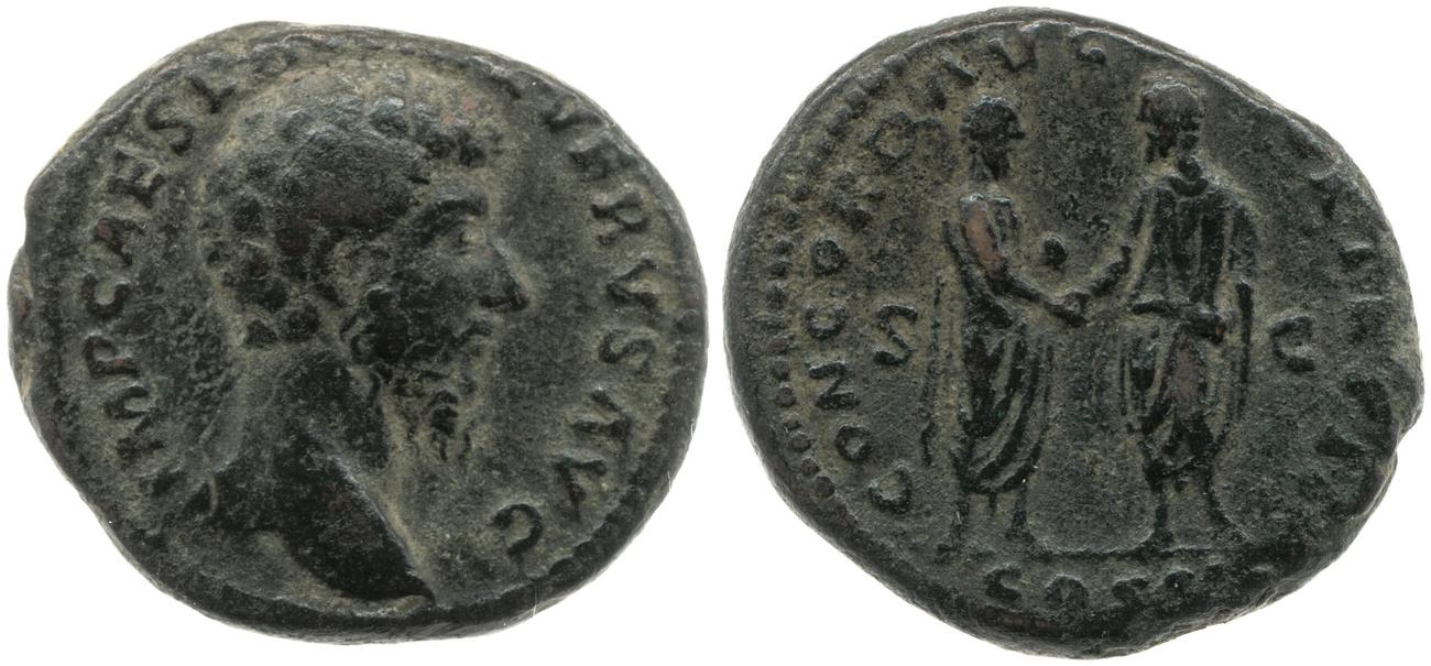 аверс RIC III Marcus Aurelius 1314