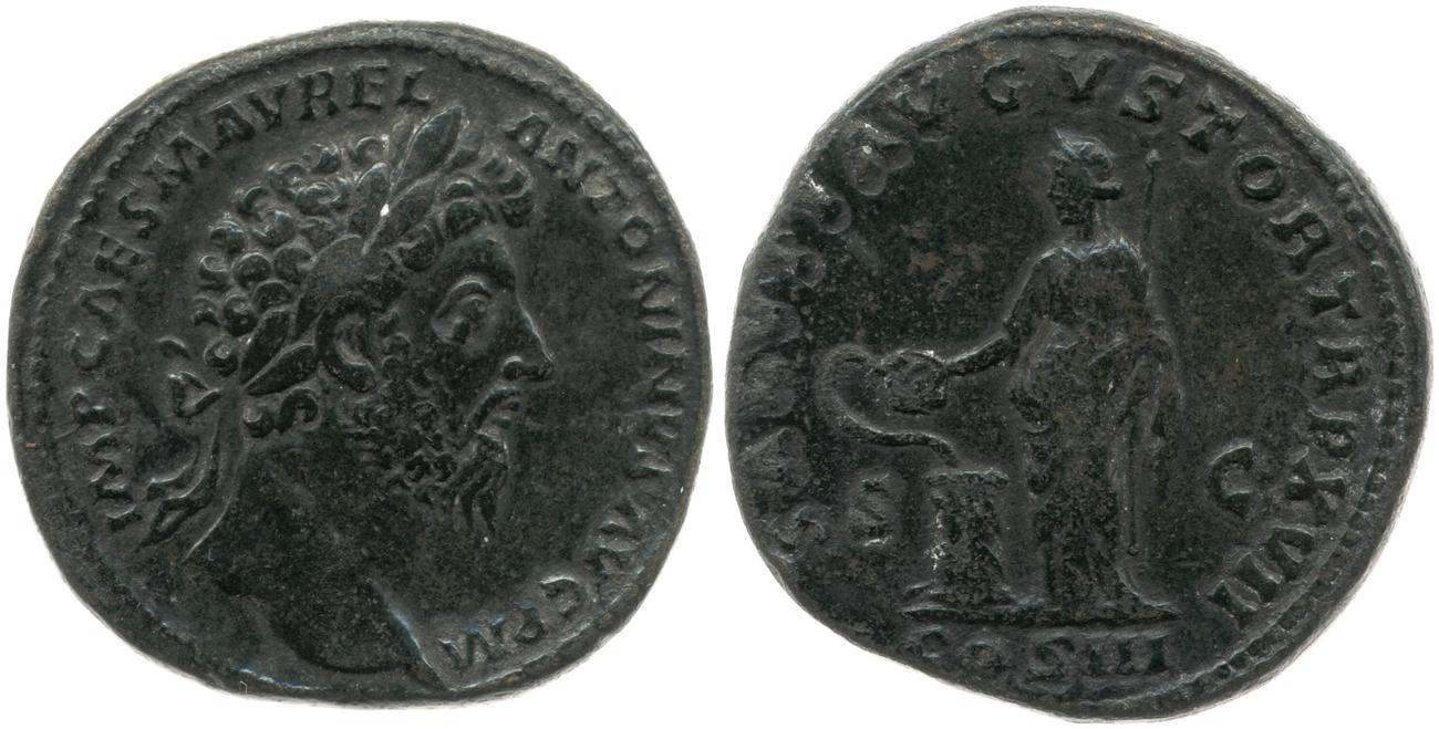 аверс RIC III Marcus Aurelius 843