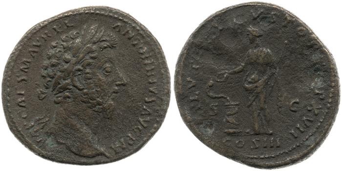 RIC III Marcus Aurelius 843, реверс, bm