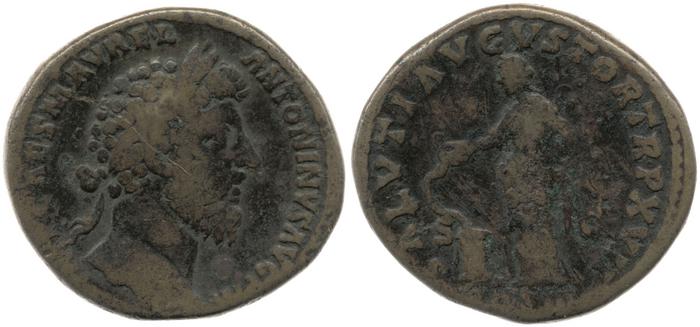 RIC III Marcus Aurelius 843, реверс, bm
