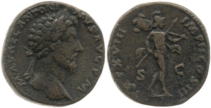 реверс RIC III Marcus Aurelius 854