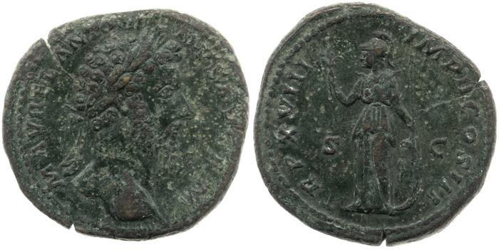 реверс RIC III Marcus Aurelius 870