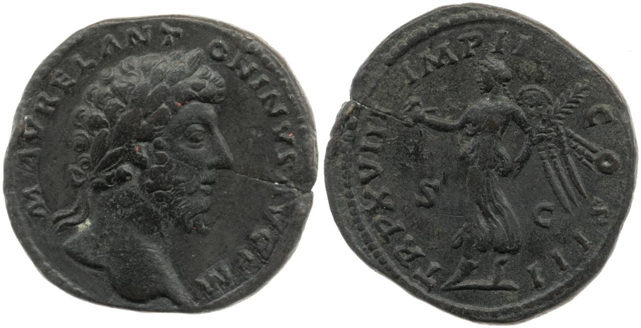 аверс RIC III Marcus Aurelius 877