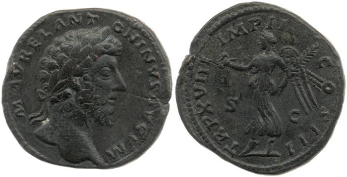 реверс RIC III Marcus Aurelius 877