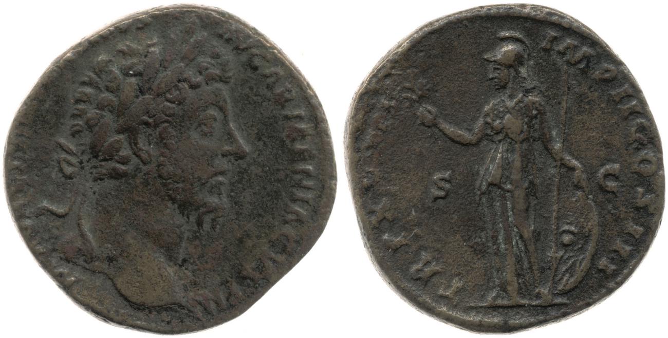 аверс RIC III Marcus Aurelius 874