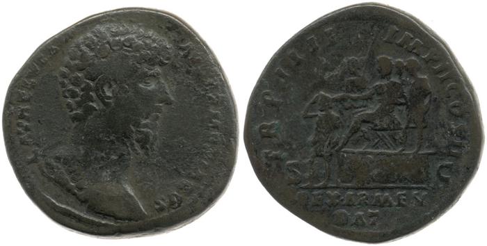 реверс RIC III Marcus Aurelius 1372